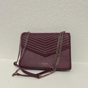 Ted Baker Burgundy leather crossbody bag